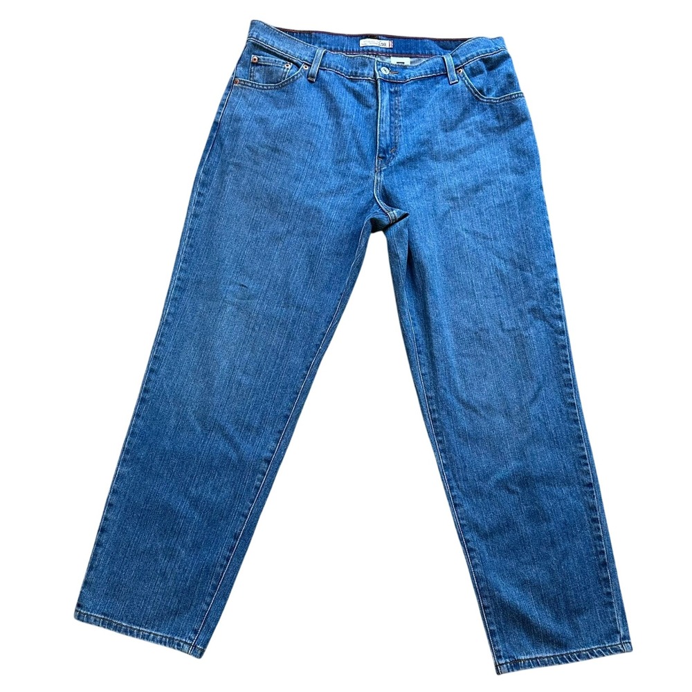 Vintage Levi's 550 Relaxed Fit Women's Jeans Size 16 Short Long‎ Blue Denim